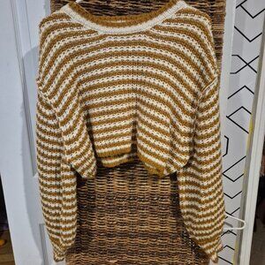 C isa Stripe Crop Sweater